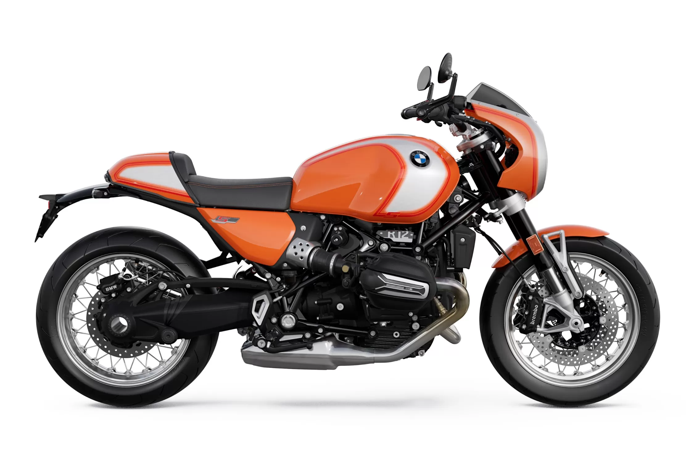 The new 2052 BMW R 12 S in Lava Orange Metallic